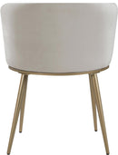 Skylar Cream Velvet Dining Chair - NY Furniture Direct (NY)
