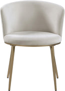Skylar Cream Velvet Dining Chair - NY Furniture Direct (NY)