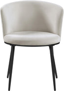 Skylar Cream Velvet Dining Chair - NY Furniture Direct (NY)