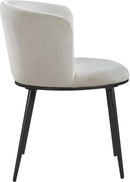 Skylar Cream Velvet Dining Chair - NY Furniture Direct (NY)