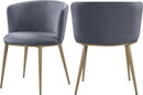 Skylar Grey Velvet Dining Chair - NY Furniture Direct (NY)