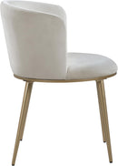 Skylar Cream Velvet Dining Chair - NY Furniture Direct (NY)
