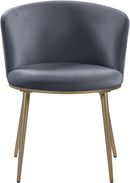 Skylar Grey Velvet Dining Chair - NY Furniture Direct (NY)