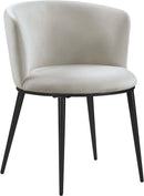 Skylar Cream Velvet Dining Chair - NY Furniture Direct (NY)