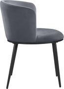 Skylar Grey Velvet Dining Chair - NY Furniture Direct (NY)