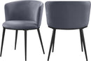 Skylar Grey Velvet Dining Chair - NY Furniture Direct (NY)