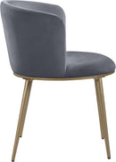 Skylar Grey Velvet Dining Chair - NY Furniture Direct (NY)