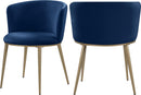 Skylar Navy Velvet Dining Chair - NY Furniture Direct (NY)