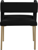 Caleb Black Velvet Dining Chair - NY Furniture Direct (NY)