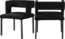 Caleb Black Velvet Dining Chair - NY Furniture Direct (NY)