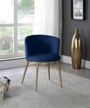 Skylar Navy Velvet Dining Chair - NY Furniture Direct (NY)