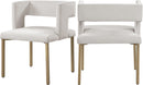 Caleb Cream Velvet Dining Chair - NY Furniture Direct (NY)