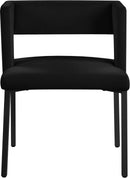 Caleb Black Velvet Dining Chair - NY Furniture Direct (NY)