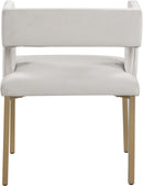 Caleb Cream Velvet Dining Chair - NY Furniture Direct (NY)