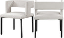 Caleb Cream Velvet Dining Chair - NY Furniture Direct (NY)