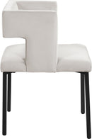 Caleb Cream Velvet Dining Chair - NY Furniture Direct (NY)