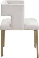 Caleb Cream Velvet Dining Chair - NY Furniture Direct (NY)