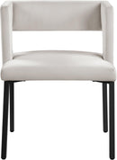 Caleb Cream Velvet Dining Chair - NY Furniture Direct (NY)