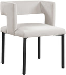 Caleb Cream Velvet Dining Chair - NY Furniture Direct (NY)