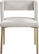 Caleb Cream Velvet Dining Chair - NY Furniture Direct (NY)