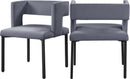 Caleb Grey Velvet Dining Chair - NY Furniture Direct (NY)