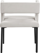 Caleb Cream Velvet Dining Chair - NY Furniture Direct (NY)