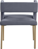 Caleb Grey Velvet Dining Chair - NY Furniture Direct (NY)