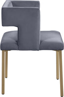 Caleb Grey Velvet Dining Chair - NY Furniture Direct (NY)