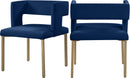 Caleb Navy Velvet Dining Chair - NY Furniture Direct (NY)