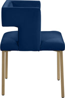 Caleb Navy Velvet Dining Chair - NY Furniture Direct (NY)