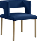 Caleb Navy Velvet Dining Chair - NY Furniture Direct (NY)