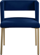 Caleb Navy Velvet Dining Chair - NY Furniture Direct (NY)