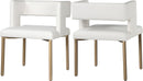 Caleb White Faux Leather Dining Chair - NY Furniture Direct (NY)