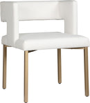 Caleb White Faux Leather Dining Chair - NY Furniture Direct (NY)