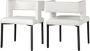 Caleb White Faux Leather Dining Chair - NY Furniture Direct (NY)