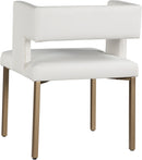 Caleb White Faux Leather Dining Chair - NY Furniture Direct (NY)