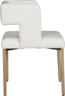 Caleb White Faux Leather Dining Chair - NY Furniture Direct (NY)
