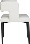 Caleb White Faux Leather Dining Chair - NY Furniture Direct (NY)