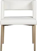 Caleb White Faux Leather Dining Chair - NY Furniture Direct (NY)