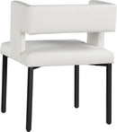 Caleb White Faux Leather Dining Chair - NY Furniture Direct (NY)