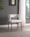 Caleb White Faux Leather Dining Chair - NY Furniture Direct (NY)