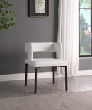 Caleb White Faux Leather Dining Chair - NY Furniture Direct (NY)