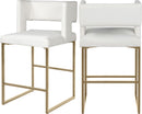 Caleb White Faux Leather Counter Stool - NY Furniture Direct (NY)