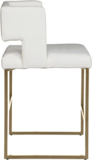 Caleb White Faux Leather Counter Stool - NY Furniture Direct (NY)