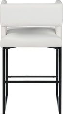 Caleb White Faux Leather Counter Stool - NY Furniture Direct (NY)