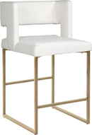 Caleb White Faux Leather Counter Stool - NY Furniture Direct (NY)