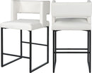 Caleb White Faux Leather Counter Stool - NY Furniture Direct (NY)