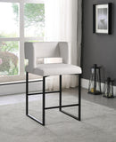 Caleb White Faux Leather Counter Stool - NY Furniture Direct (NY)