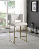 Caleb White Faux Leather Counter Stool - NY Furniture Direct (NY)