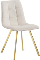 Annie Cream Velvet Dining Chair - NY Furniture Direct (NY)